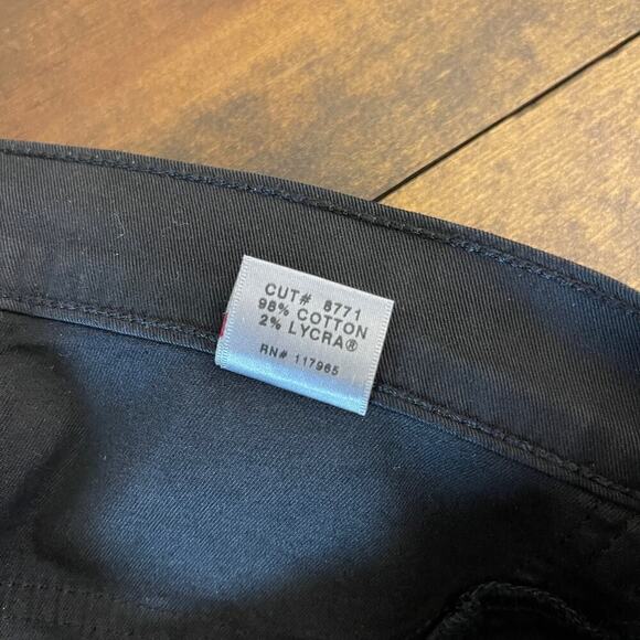 J Brand Coated Flare Black Stretch Pants Bell Bottom Coat Steal Women's Size 31 - Picture 5 of 9